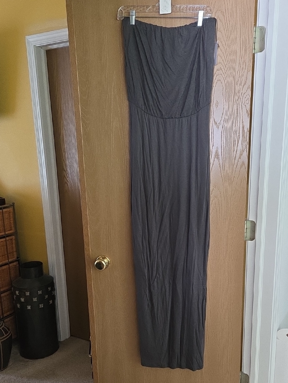 Strapless Maxi Dress NWT in Charcoal Gray - Classic Women’s Dress